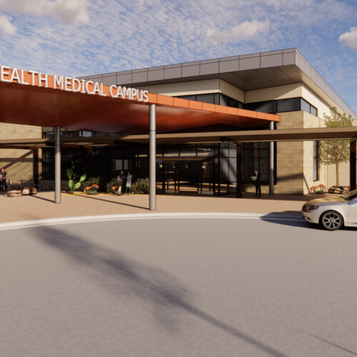 Border Rural Health Hospital rendering of the entry.